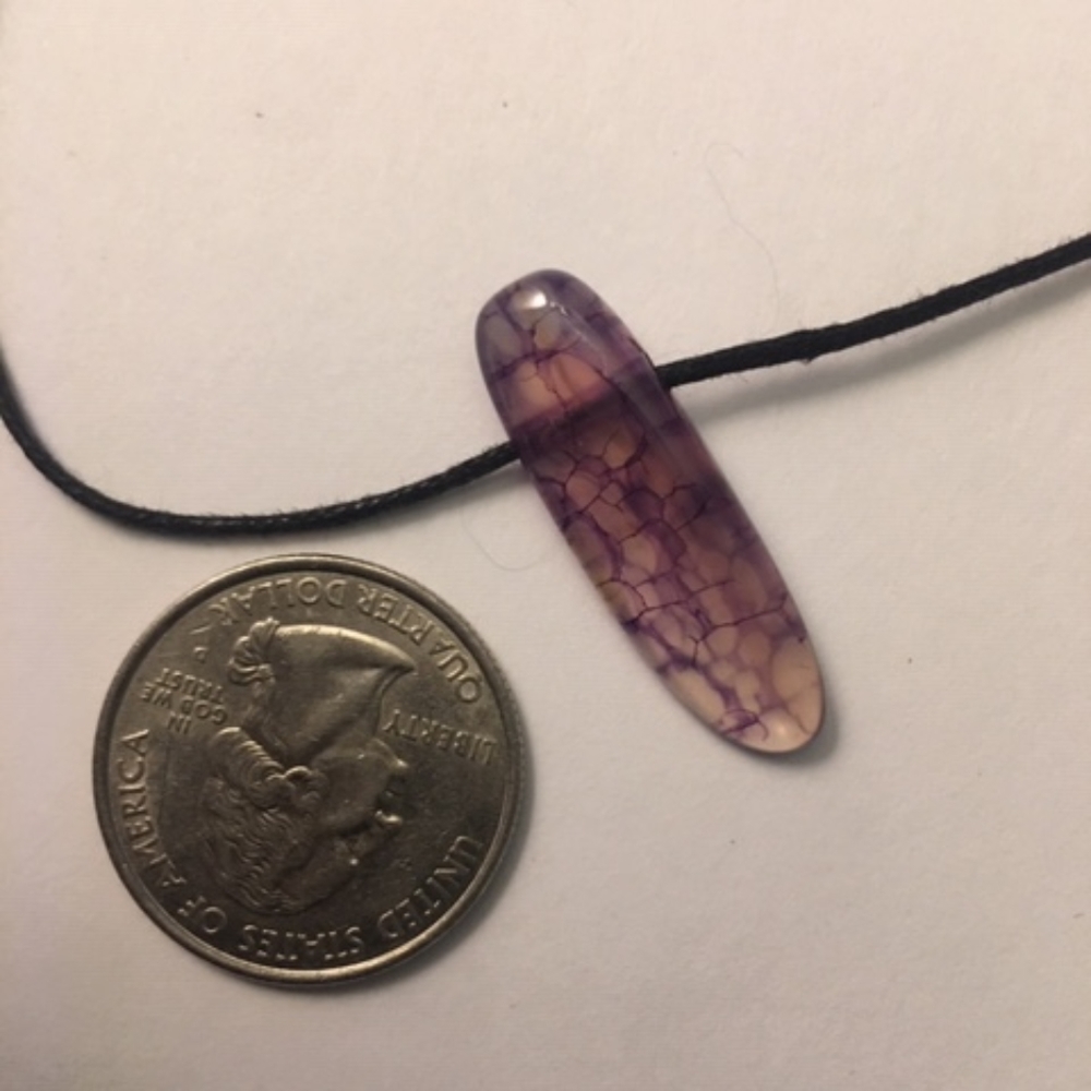 Purple Natural Stone Necklace and Bracelet Set
